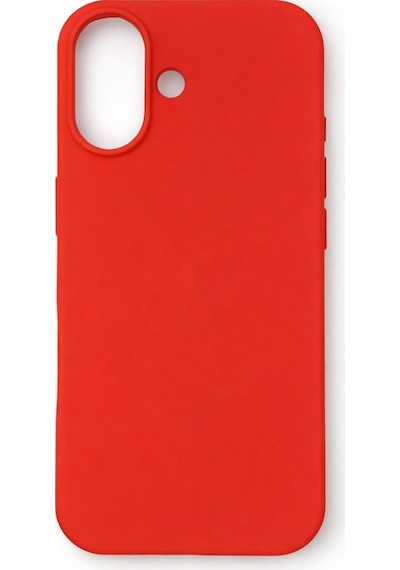 Apple Apple iPhone 17 Uyumlu Kılıf Renkli Lansman İçi Kadife Yumuşak Kamera Yükseltili Silikon Kırmızı