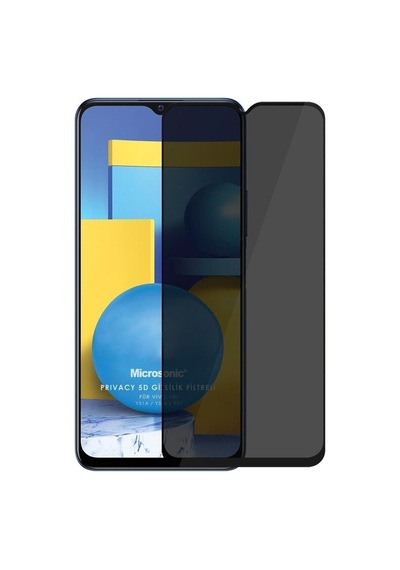 Vivo Y31 Privacy 5d Gizlilik Filtreli Cam Ekran Koruyucu Siyah