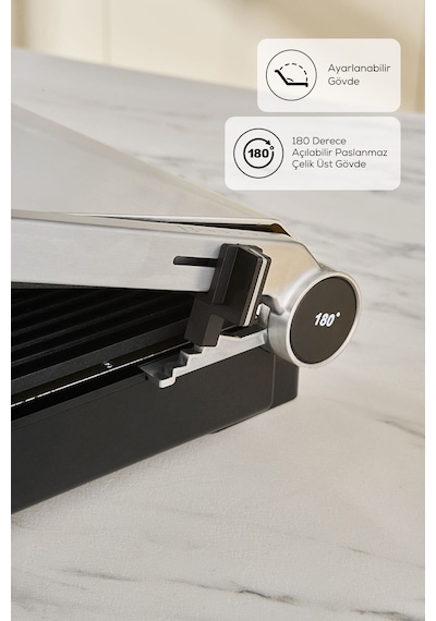 Karaca Compact Steel Pro Sear and Grill 2007 Izgara ve Tost Makinesi