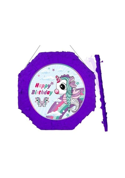 Unicorn Deniz Atı Pinyata 42 Cm + Sopası Diğer