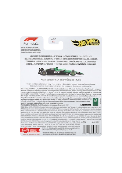 Hot Wheels ®   F1 - Sauber (Hülkenberg) JKD84