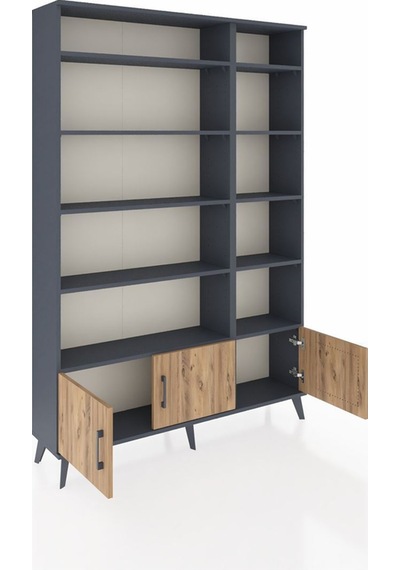 Arges Dolap 10 Raflı 3 Kapaklı 132x30x195 Antrasit-çam/antrasit Atlas Çam/antrasıt Arges Dolap 10 Raflı 3 Kapaklı 132x30x195 Antrasit-çam/antrasit Atlas Çam/antrasıt