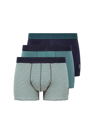 U.S. Polo Assn. U.s Polo Assn. 80504 Erkek Pamuklu 3'lü Boxer-lacivert&baskılı&yeşil Lacivert