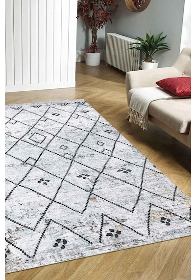 Valencıa-1508 Kaymaz Taban Dekoratif Modern Yıkanabilir Kolay Temizlenen Salon Balkon Mutfak Halısı Kilim Yolluk