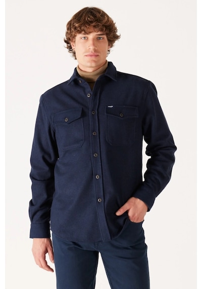 Wrangler Regular Fit Lacivert Erkek Gömlek W232137410 001