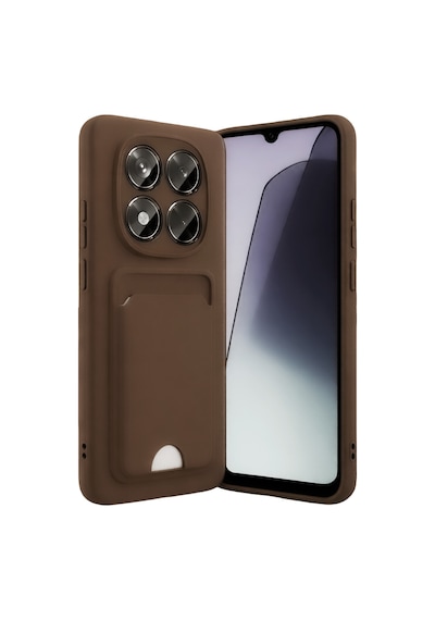 Xiaomi Redmi Note 15 4g Uyumlu Kelvin Kartvizitli Silikon - Kahverengi