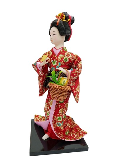 Japon Kimonolu Geyşa Bebek Kabuki Biblo 30 Cm No.18 Anime