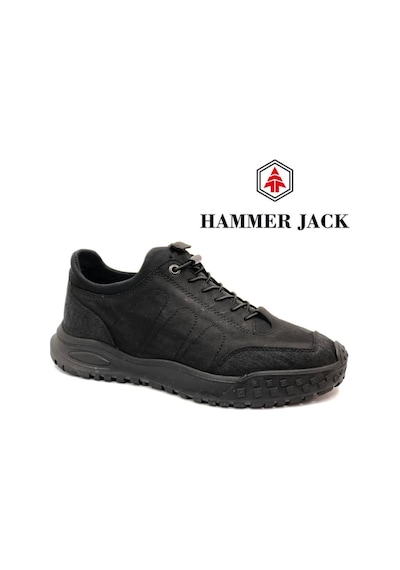 Hammer Jack 102-24805-m Henley Hakiki Deri Casual Erkek Ayakkabı Siyah