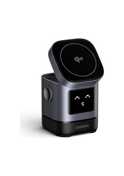 Uno Qi2 20w 2'si 1 Arada Kablosuz Şarj Cihazı 15w İphone + Airpods 5w Siyah