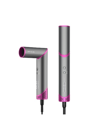 Rexon Flex 10-ın-1 Hot Air Wrap İyon Özellikli Saç Kurutma ve Şekillendirme Sistemi Gri - Pembe