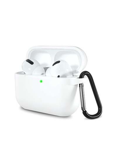Airpods 3. Nesil İle Uyumlu Sert Likit Silikon Kılıf Kolay Temizlenebilir, Bpa Free Astar Kaplı İç Yüzey Kapak, Düşmeye Karşı Tam Koruma, Kablosuz Şarj Uyumu - Beyaz
