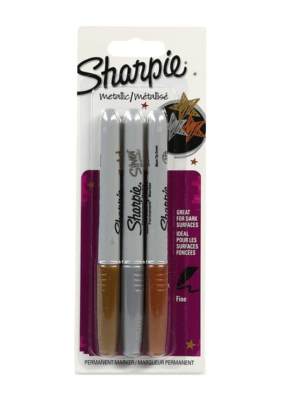 Sharpie Metalik Kalem Seti 3 Renkli Permanent Markerler 0.9mm İnce Uçlu