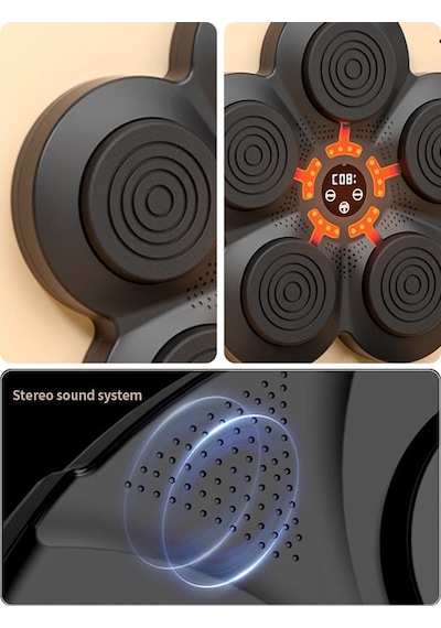 Led Işık Akıllı Bluetooth Müzik Boks Makinesi Ev Yumruksuz Duvara Monte Elektronik Boksör Çocuk Eldivenleri