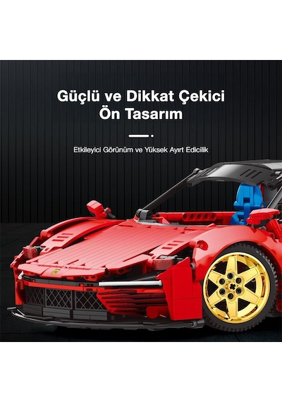 Reobrix Technic 11025-d Ferrari Daytona Sp3 Araba Kumanda&motorlu Yapı Blok Seti Building Blocks-1958parça
