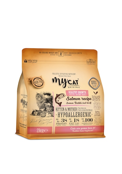 Mycat Az Tahıllı Somon Balıklı Yavru ve Anne Kedi Maması 2 KG