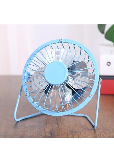 Masaüstü Metal Usb Fan, 360 Derece Dönüş, 90 Cm Kablo