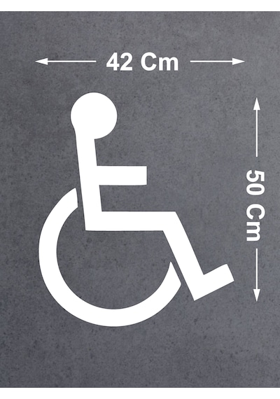Engelli İşareti Sticker - Araba Oto Motosiklet Cam Sticker - 00094 50x42 Cm