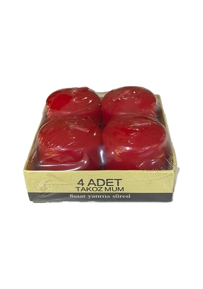 Mum Takoz 4 4 Cm 4lü Kırmızı Renk