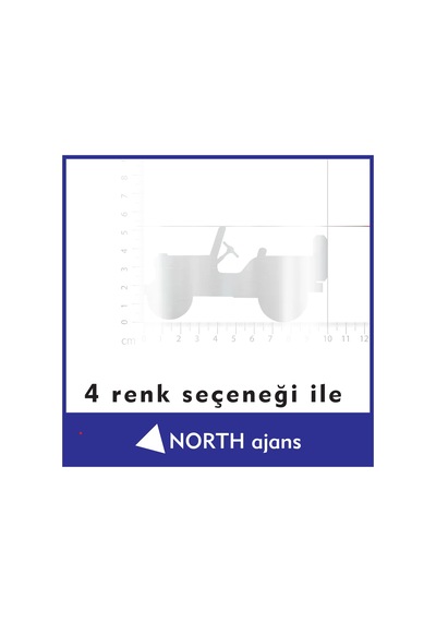 Gümüş Araç Sticker Etiketleri 10cm Model 39