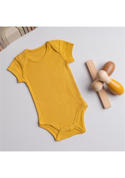 Tiffany Baby & Kids Tiffany Body Yarım Kol Ecofriends Theme Safran-7436 Hardal