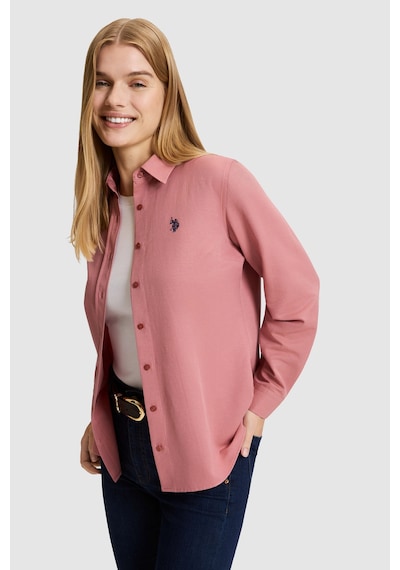 U.S. Polo Assn. Kadın Orkide Uzun Kollu Basic Gömlek 50324791-vr221