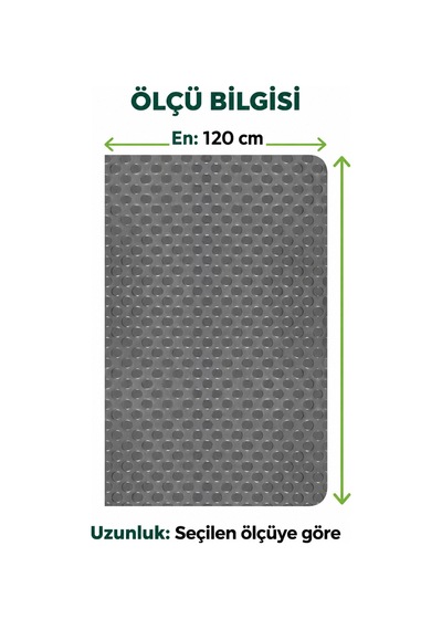 Hortumtech Paralı Paspas Pvc Zemin Kaplama Garaj Depo Atölye Araç İçi Ofis 2,2 Mm - Gri 120 X 80 Cm