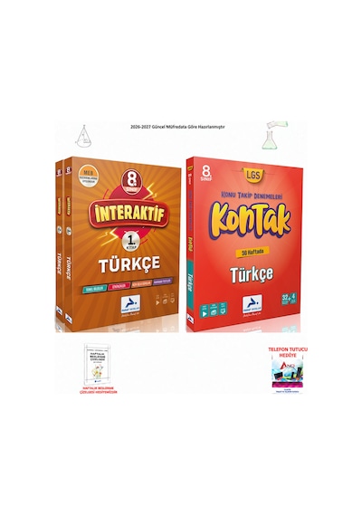 Paraf 8. Sınıf Lgs Türkçe İnteraktif+kontakt 2 Kitap Seti