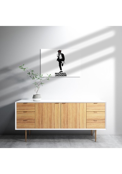 Cakasepetim Michael Jackson Beyaz Arkaplan Ahşap Mdf Tablo