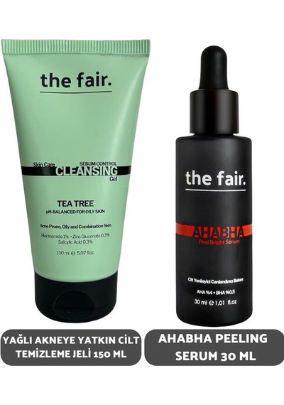 the fair. Ahabha Peeling Serum 30 ML + Sebum Kontrol Yağlı Ciltler İçin Yüz Temizleme Jeli 150 ML