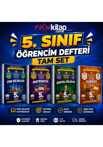 Murat Eğitim Yayınları 5.sınıf Öğrencim Defteri Seti 4 Kitap