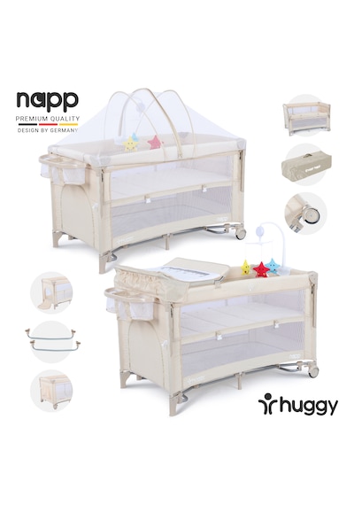 Huggy Napp 6in1 Anne Yanı Park Yatak Oyun Parkı + Yatak 70x120