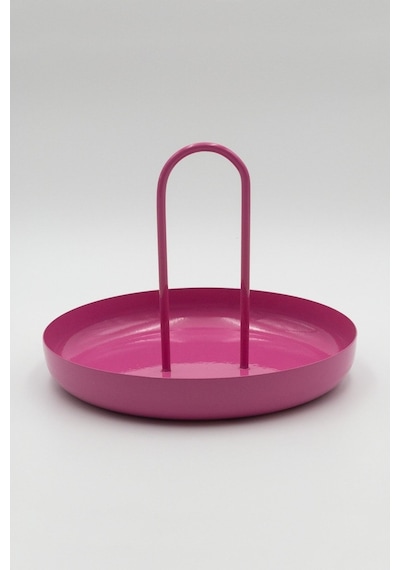Pembe Metal Anahtarlık, Makyaj Ve Banyo Düzenleyici, Çok Amaçlı Organizer, Dekoratif Tabak & Kase Pembe