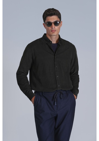 Lufian Water Erkek Basic Gömlek Slim Fit Yeşil Yeşil 112010664100600