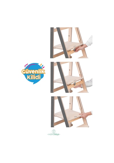 Fold Öğrenme Kulesi - Gri Gri
