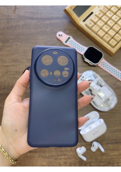 Mi 15 Ultra Uyumlu Süper İnce Mat Ultra Thin Silikon Kılıf Lacivert