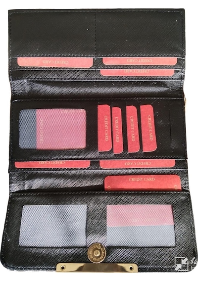 Mygeppetobag Kadın Siyah Beyaz Renkli Desenli El Çantası Cüzdan Siyah  -  Beyaz