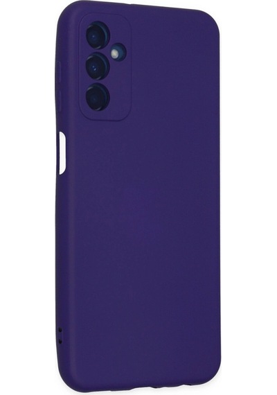 Samsung Galaxy M23 Kılıf Nano İçi Kadife Silikon - Mor Düz Renkli
