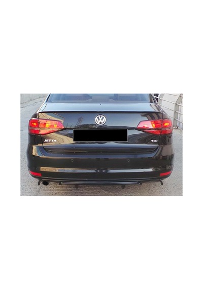 Vw Jetta Mk6 R Difüzör Sol Çift Çıkış Parlak Siyah Difizör 2015 2016 2017 2018 Arka+bodykit+ek