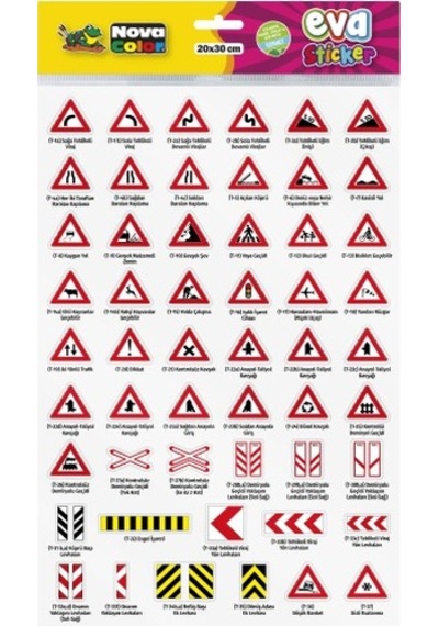 Nova color Eva Sticker Trafik İşaretleri
