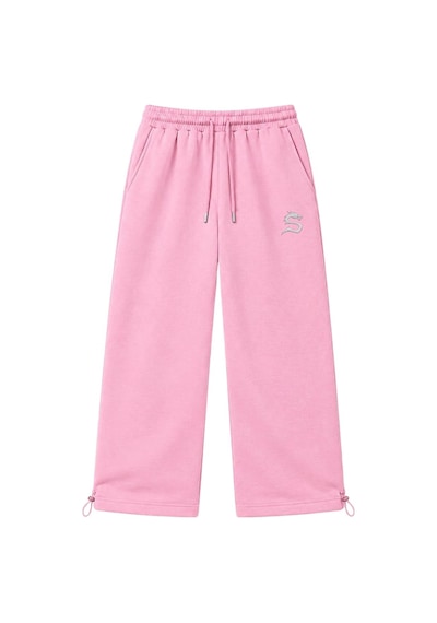 Zaee Dragon Nakışlı Ayarlanabilir Paça Premium Baggy Eşofman Altı Pembe
