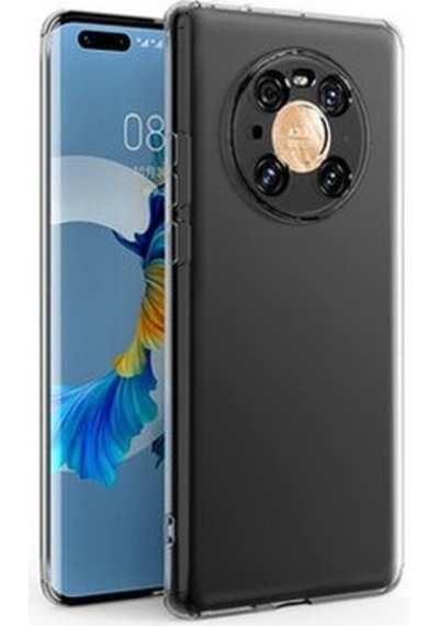 Huawei Mate 40 Pro İle Uyumlu Kılıf Şeffaf Kamera Korumalı Esnek Silikon Telefon Kılıfı Kapak