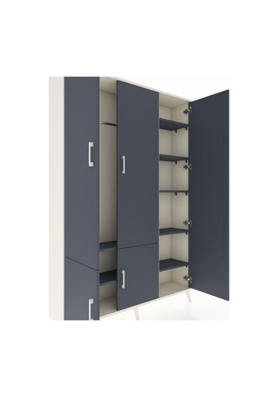 Arges Dolap 7 Raflı 5 Kapaklı Tek Askılı 132x30x195 Aytaşı-antrasit/antrasit Antrasıt/antrasıt Arges Dolap 7 Raflı 5 Kapaklı Tek Askılı 132x30x195 Aytaşı-antrasit/antrasit Antrasıt/antrasıt
