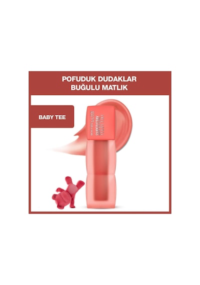 Maybelline New York Maybelline Super Stay Teddy Tint Uzun Süre Kalıcı Likit Mat Tint 25 Baby Tee 5'