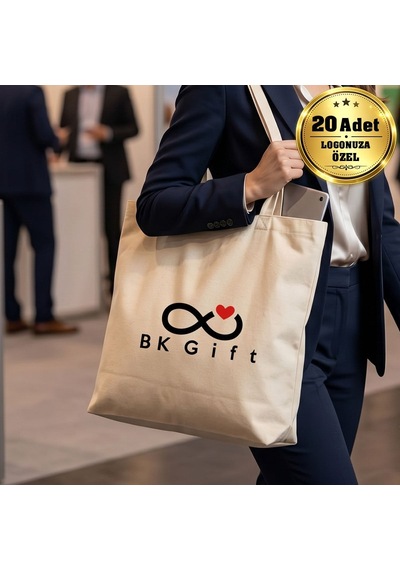 Logonuza Özel 20 Adet Çift Kulplu Ham Bez Çanta 40x40cm - Promosyon Logo Baskılı Ham Bez Çanta Ham Renk