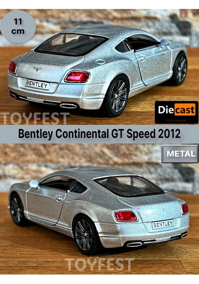 2012 Bentley Continental Gt Speed Çek Bırak Kapıları Açılabilen Metal Model Araba - Metalik 11.5 Cm