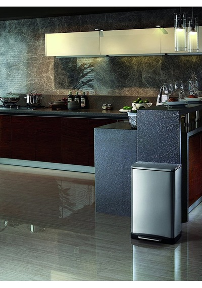Primanova E-Cube Paslanmaz Çelik Pedallı Çöp Kovası 30 Lt D-14679 Mat