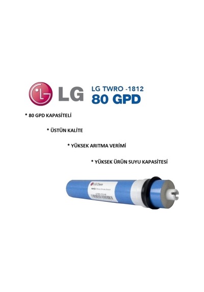 Su Arıtma Cihazı Membran Filtre 80 Gpd LG Uyumlu Chem