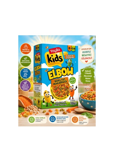 Kids Elbow Bakliyat Makarnası 300 Gr Çocuklara Özel Sebzeli Ve Proteinli Makarna - 876616970