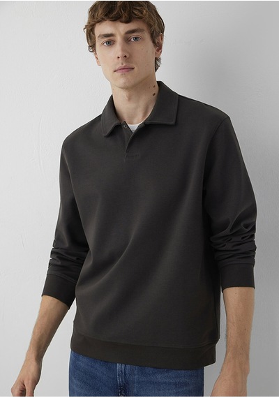 Mavi Polo Yaka Sweatshırt Espresso Kahverengi