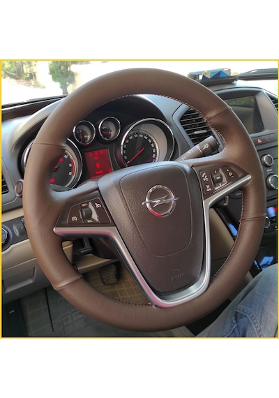 Opel Insignia Kahverengi Araca Özel Direksiyon Kılıfı